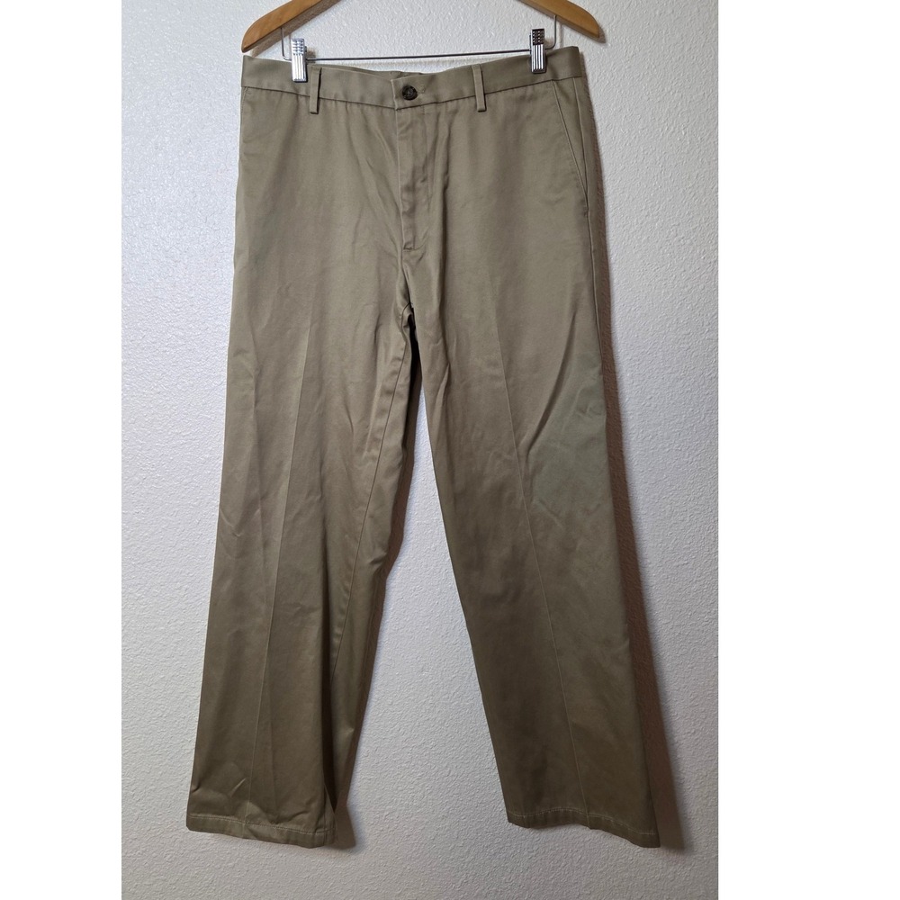 Dockers Signature Khaki Straight Fit D2 Pants Men's 33x30 Tan Beige Chinos‎